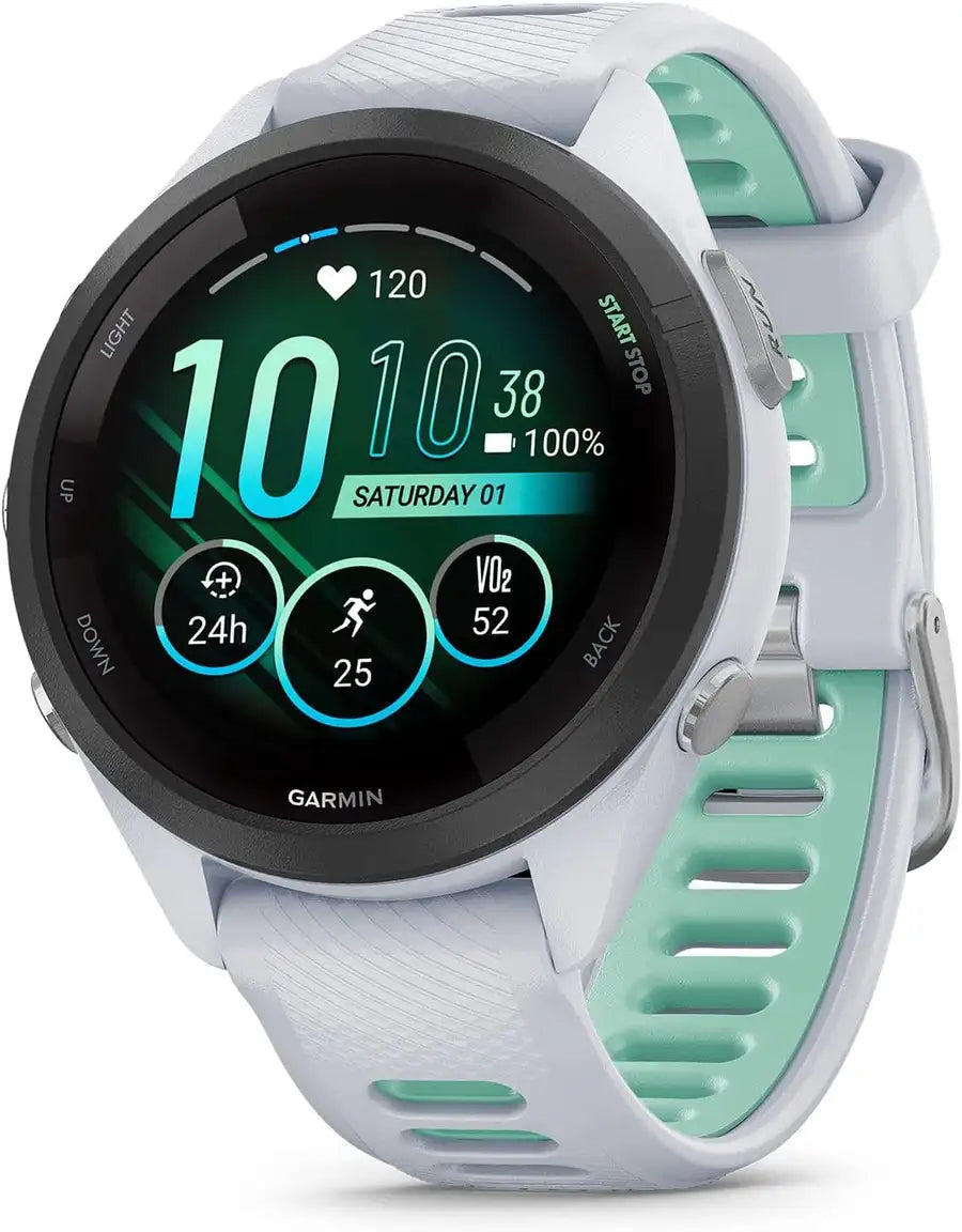 Garmin Forerunner 265 Running Smartwatch, Training Metrics>Shop the best>smart watch from>Garmin> just-$499.99> Shop now and save at>Future Tech Wear