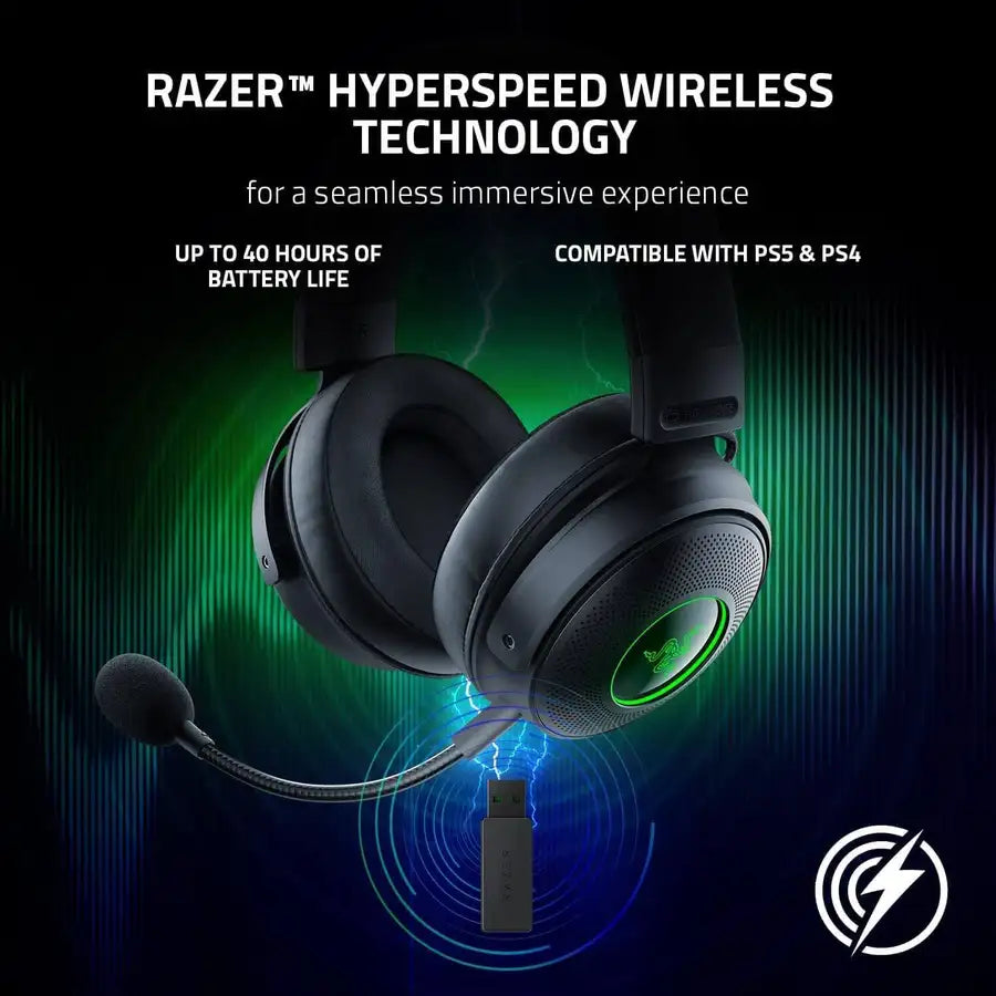 Razer Kraken V3 Pro HyperSense Wireless Gaming Headset>Shop the best>Wireless Gaming Headsets from>Razar> just-$120.99> Shop now and save at>Future Tech Wear