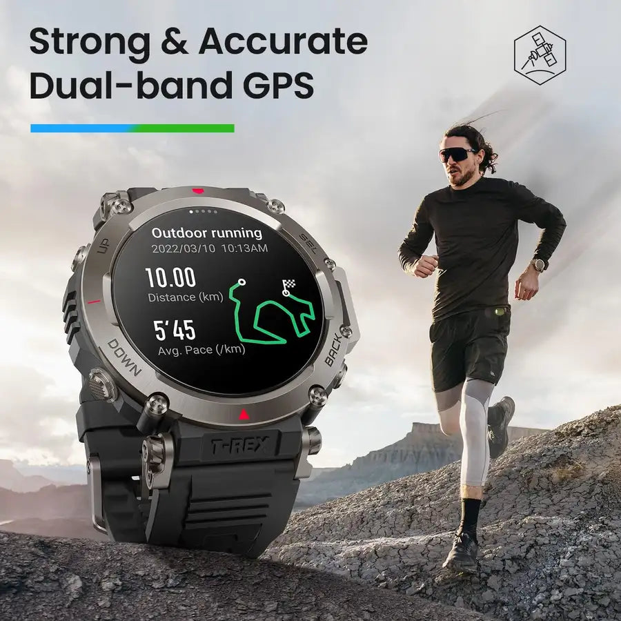 T-Rex Ultra Smart Watch for Men, Military-Grade Outdoor GPS Sports Watch>Shop the best>smartwatch from>Amazfit> just-$480.87> Shop now and save at>Future Tech Wear