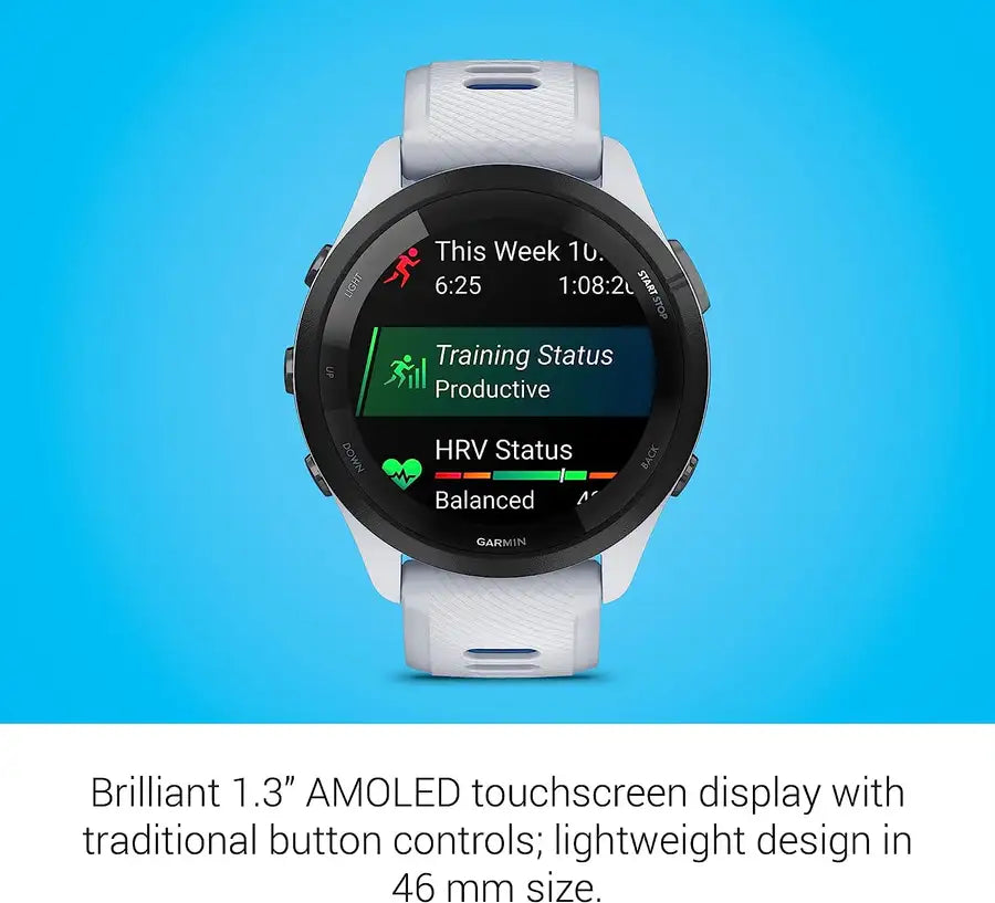 Garmin Forerunner 265 Running Smartwatch, Training Metrics>Shop the best>smart watch from>Garmin> just-$488.81> Shop now and save at>Future Tech Wear